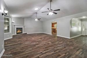 Living room with fireplace
